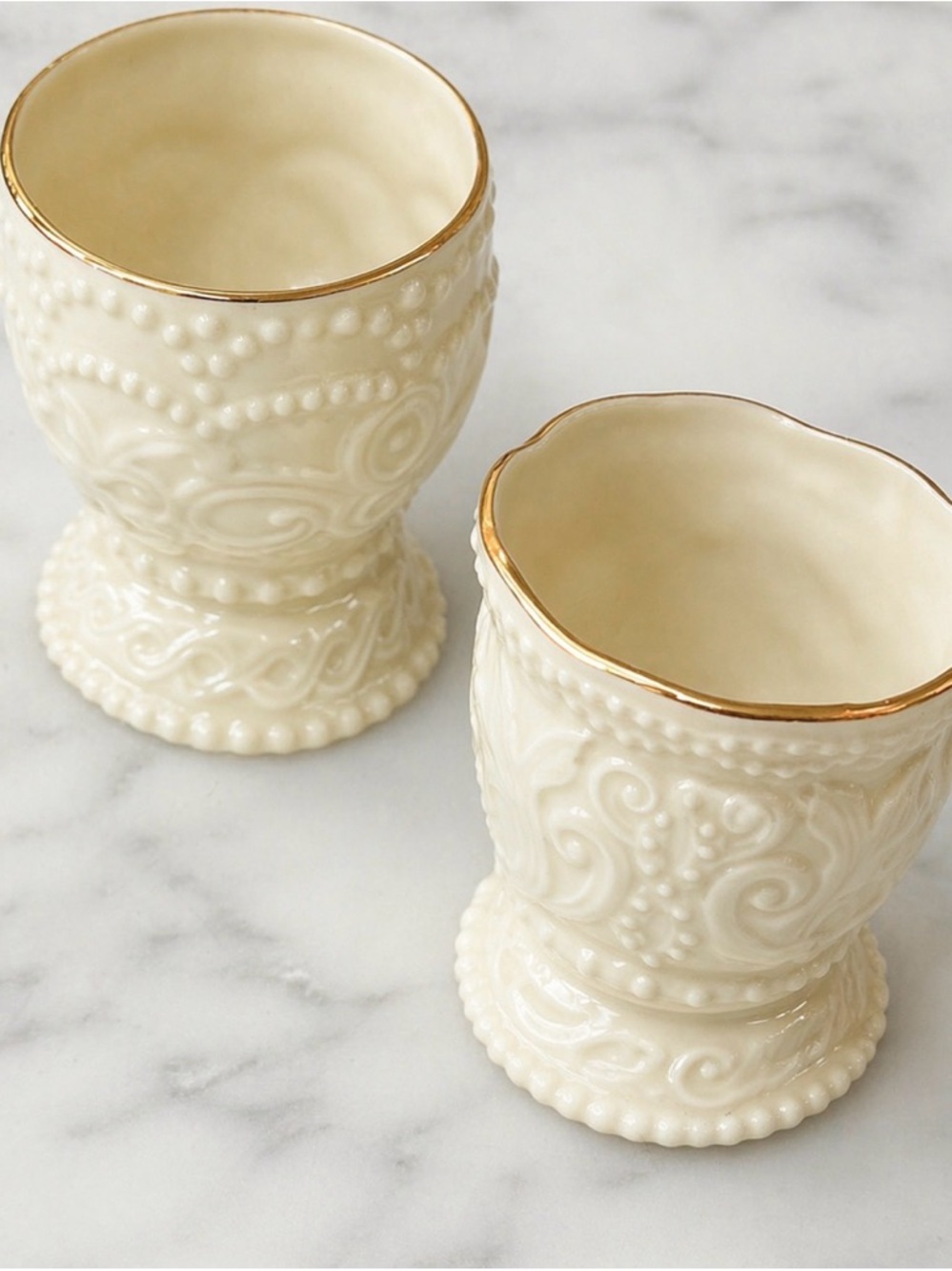 Vintage Lenox Ivory Gold Rim (Set of 2)